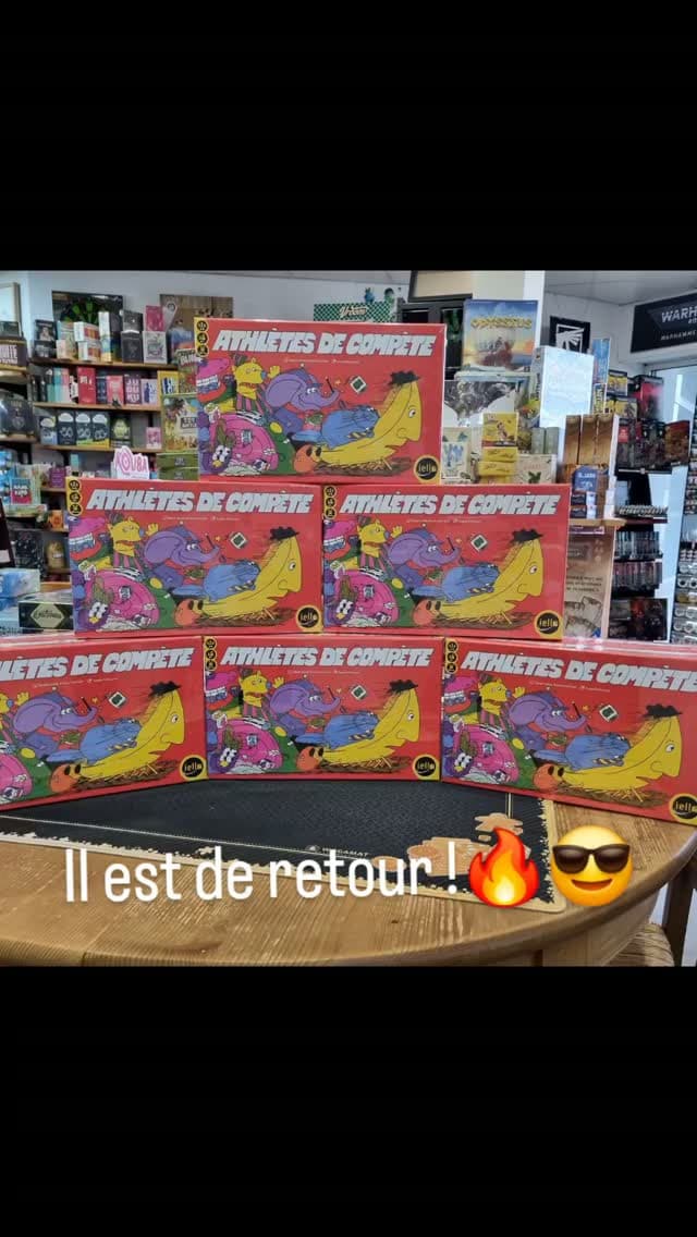 Athlètes de Compète est de retour en boutique ! Un jeu familial déjanté qui ne demande qu'à etre joué 😎 #guyajeuxgirond…